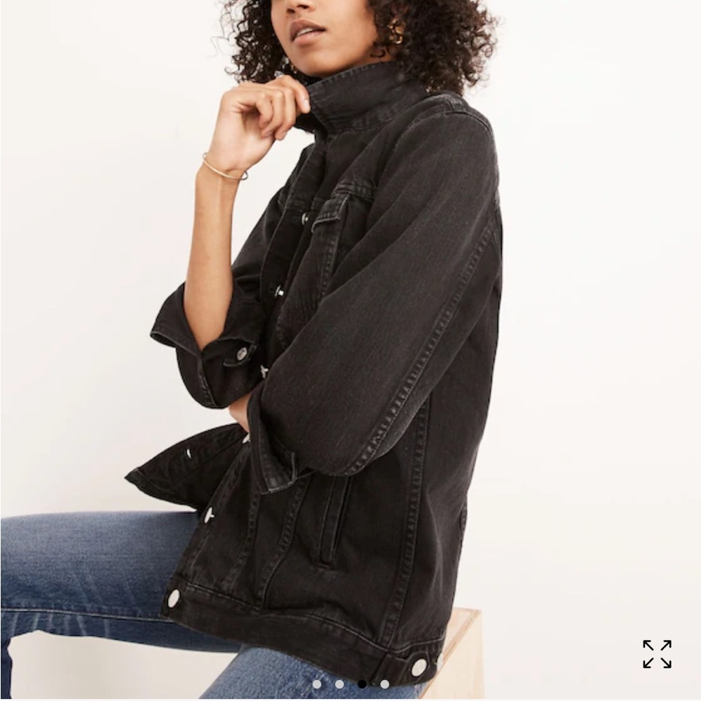 Madewell oversized jean jacket in lunar wash